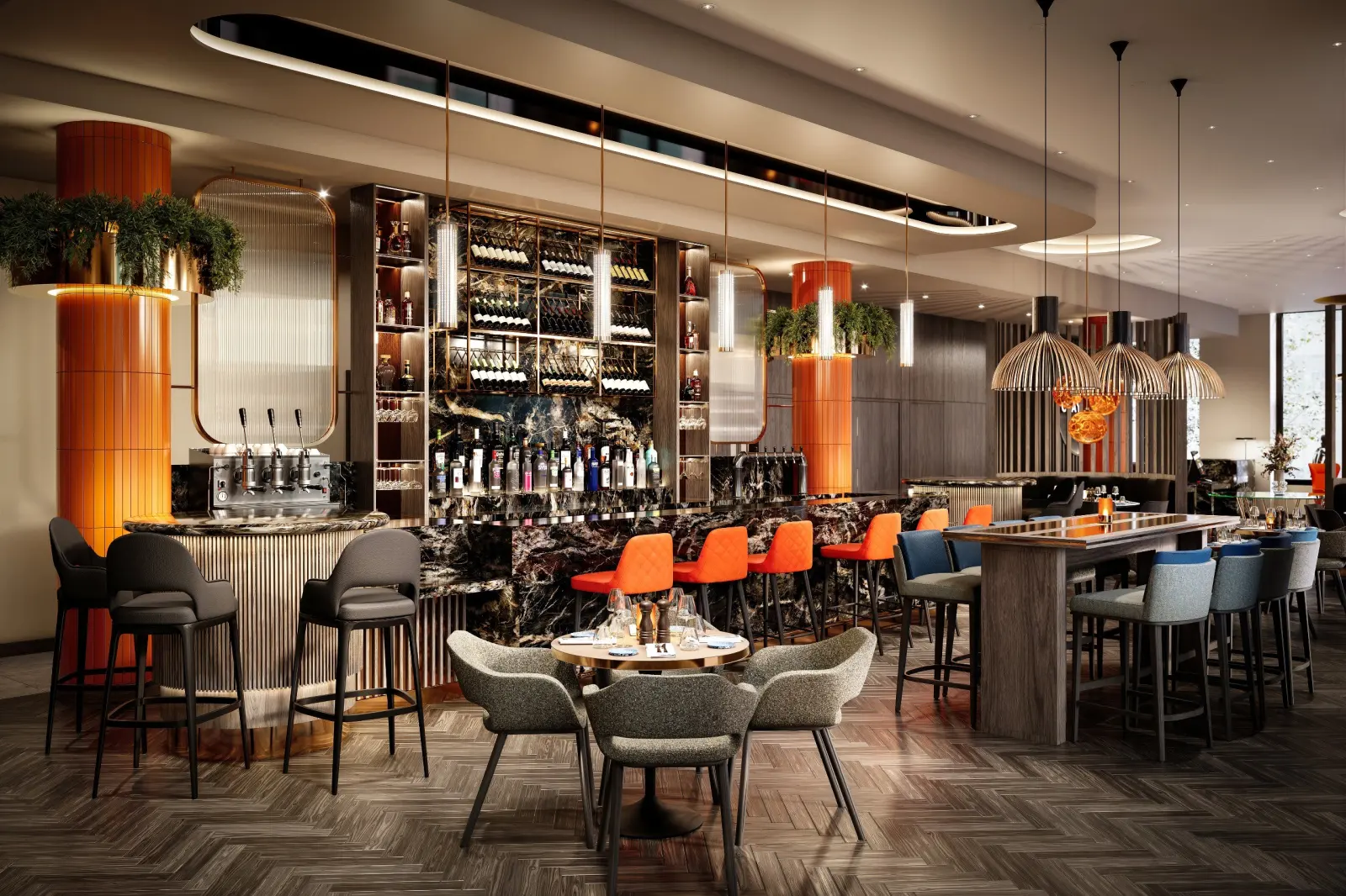 Interior Hotel Bar View