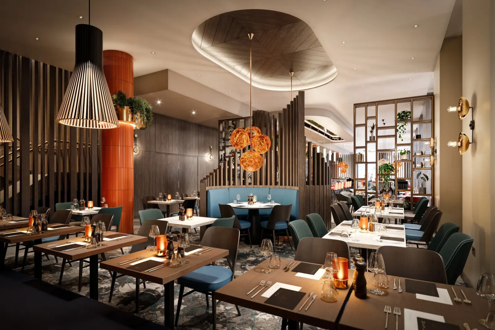 Interior Hotel Restaurant View