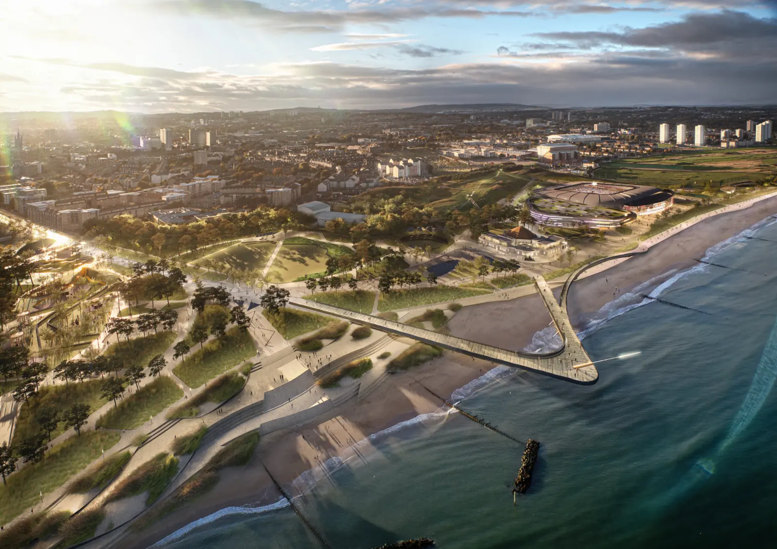 Aberdeen Beach Masterplan, Aberdeen — architectural visualisation by Float.