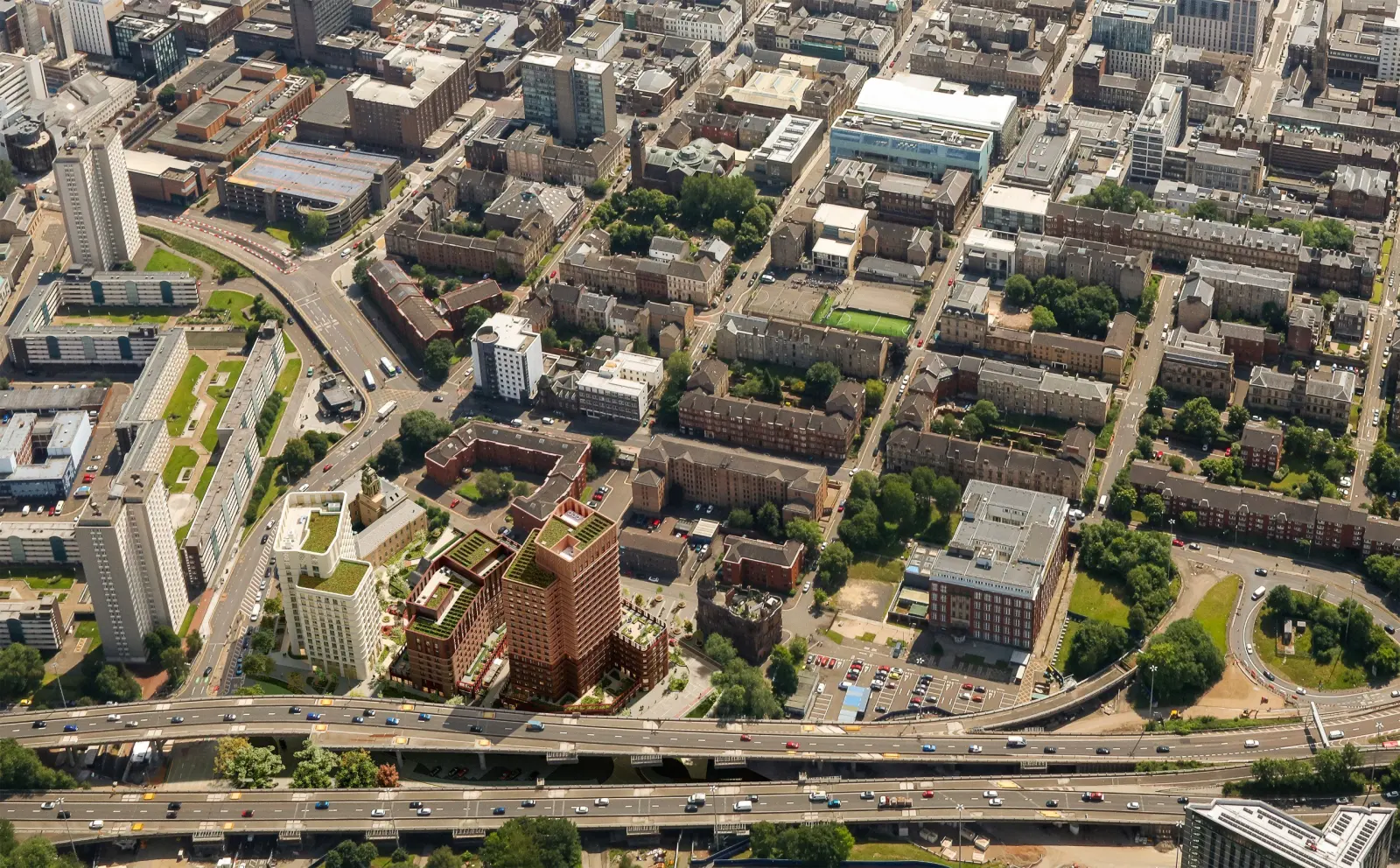 Aerial Chinatown Development