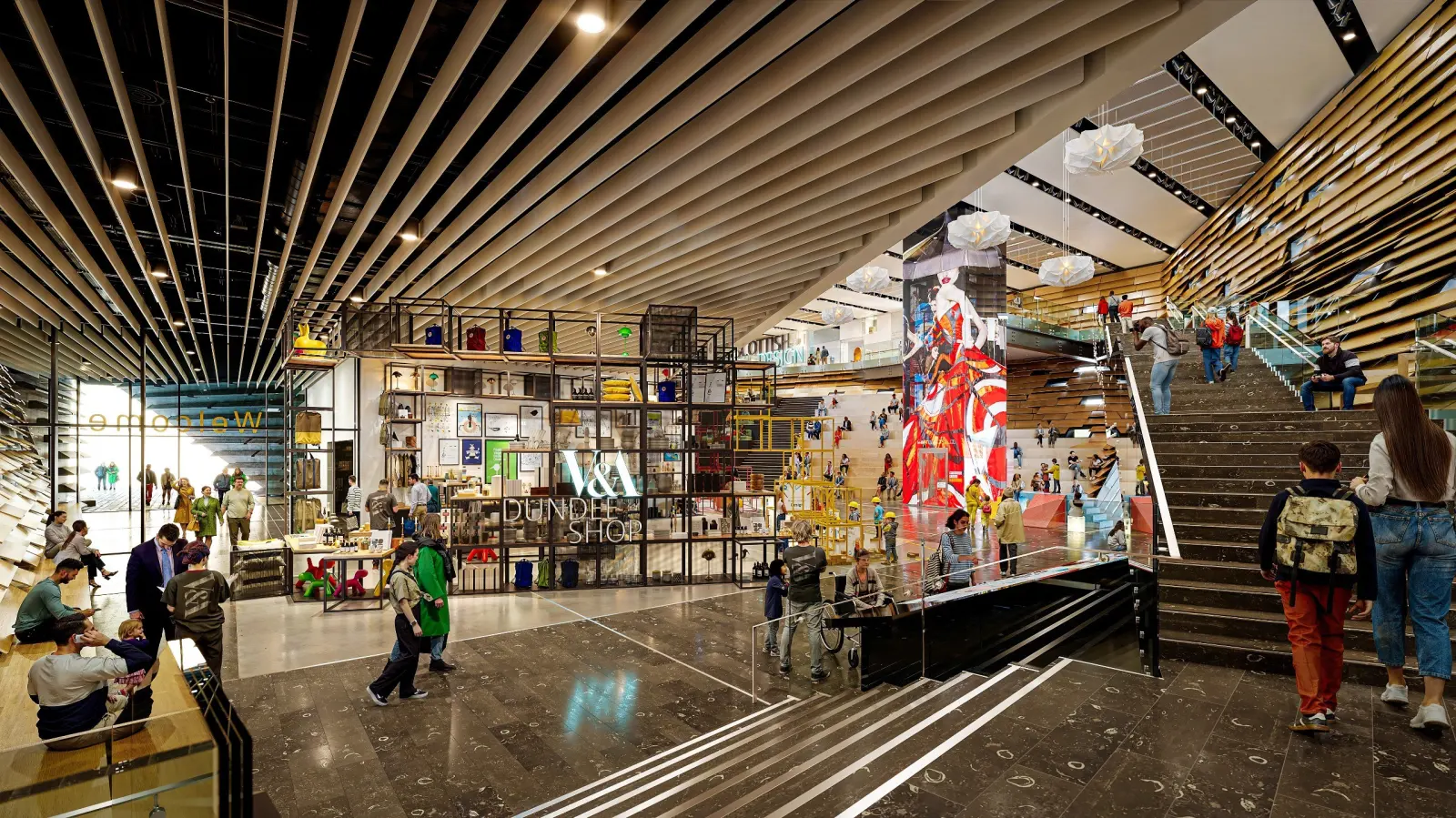 Interior Museum Lobby View